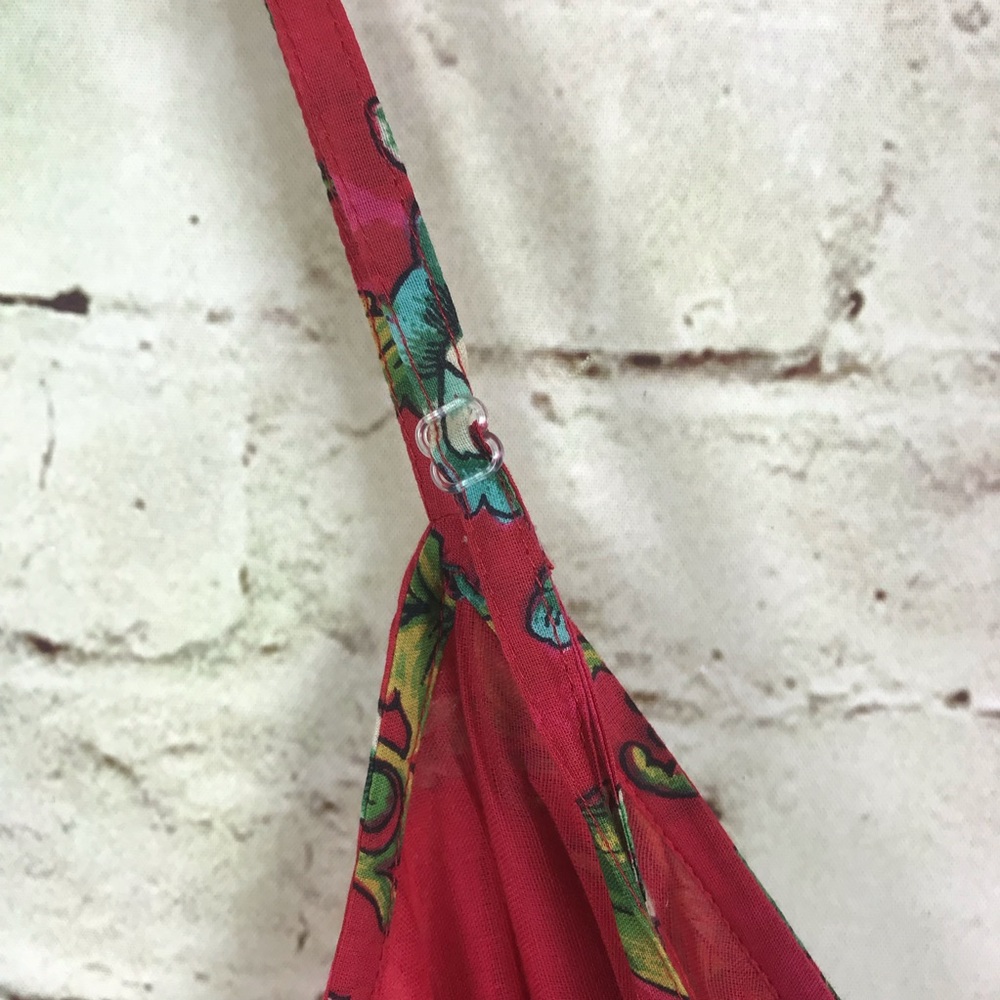 Pink Apple Sundress Size 1X Red Empire Waist - Picture 6 of 8
